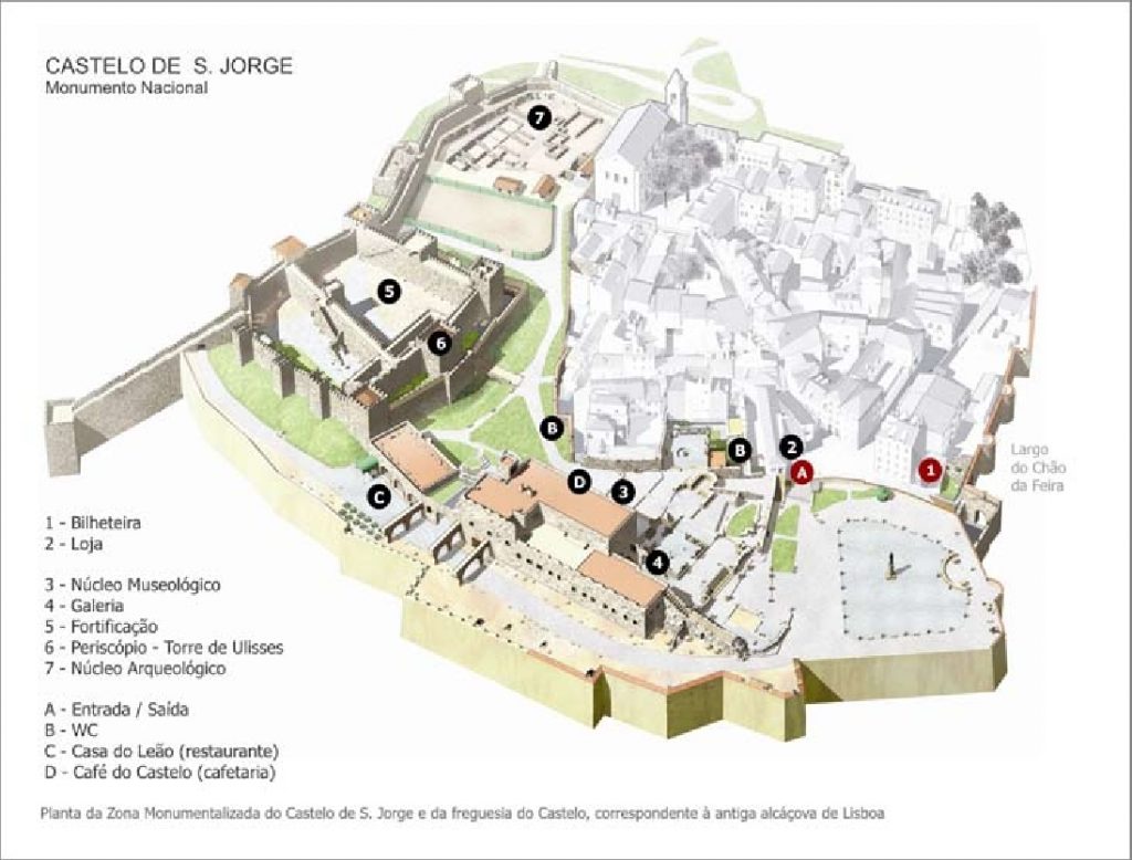 mapa castillo san jorge lisboa