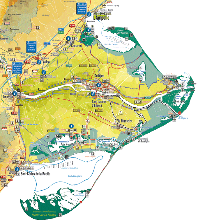 mapa delta ebro