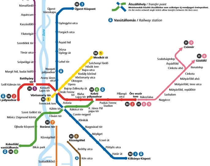 budapest metro map