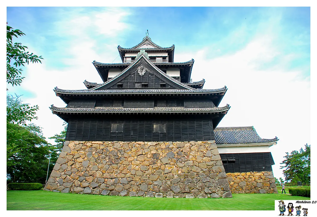 Detalle de las diferentes plantas del castillo de Matsue