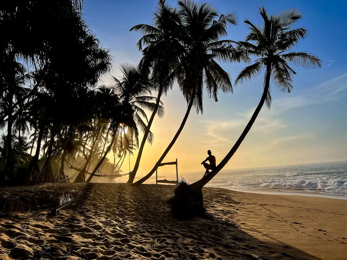 Amanecer playa de Sri Lanka