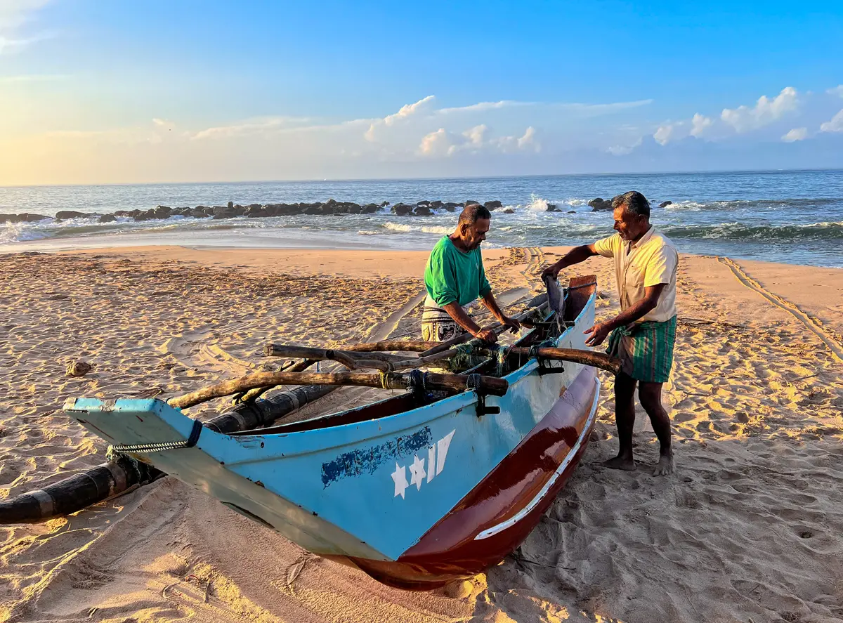 Pescadores en Sri Lanka